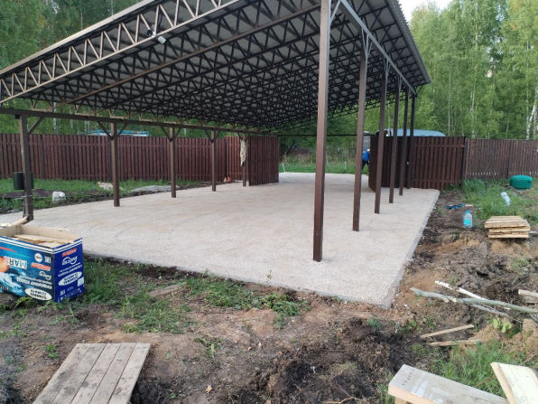 Подготовка площадки для автомобиля